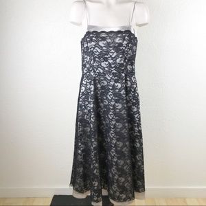 White House Black Market Black Lace Formal Dress
